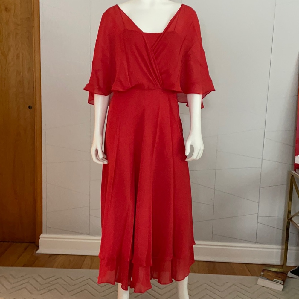 Vintage Albert Nipon 1970s midi gown